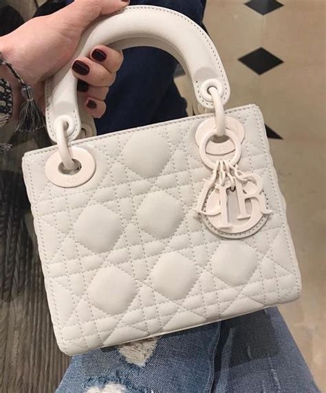 small white dior bag